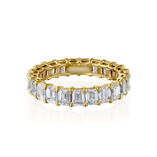 3.5ct Nara Emerald Cut Moissanite Ring - Gold