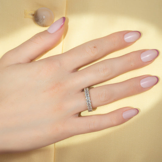 3.5ct Nara Emerald Cut Moissanite Ring - Gold