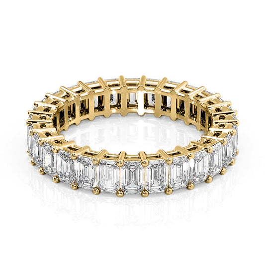 4ct Callida Emerald Cut Moissanite Ring - Gold