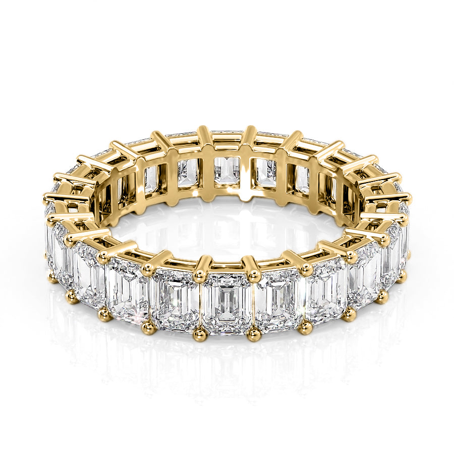 5.5ct Riona Emerald Cut Moissanite Ring - Gold