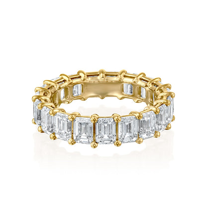 5ct Filomela Emerald Cut Moissanite Ring - Gold