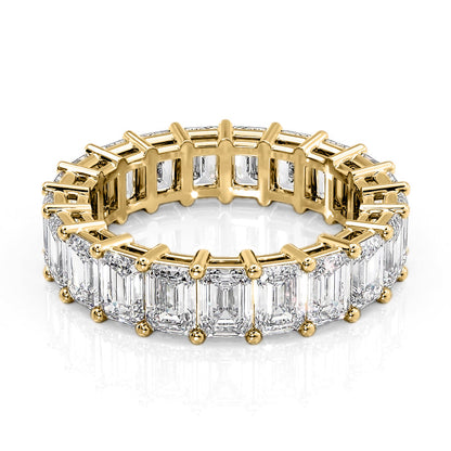 6ct Emena Emerald Cut Moissanite Ring - Gold