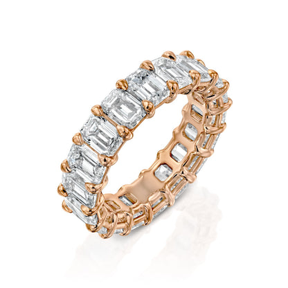 7.5ct Hekate Emerald Cut Moissanite Ring - Rose Gold