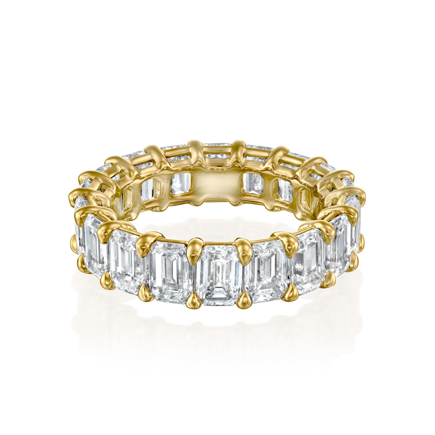 7.5ct Hekate Emerald Cut Moissanite Ring - Gold