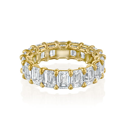 7.5ct Hekate Emerald Cut Moissanite Ring - Gold
