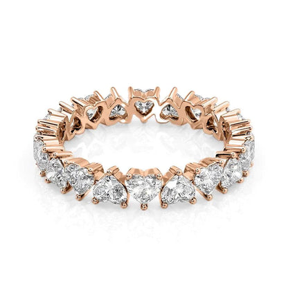 2.5ct Petronela Heart Cut Moissanite Ring - Rose Gold