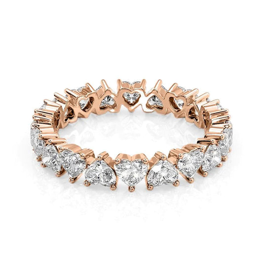 2.5ct Petronela Heart Cut Moissanite Ring - Rose Gold