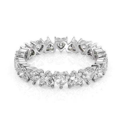 2.5ct Petronela Heart Cut Moissanite Ring - Silver