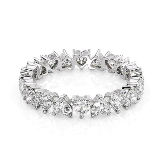 2.5ct Petronela Heart Cut Moissanite Ring - Silver