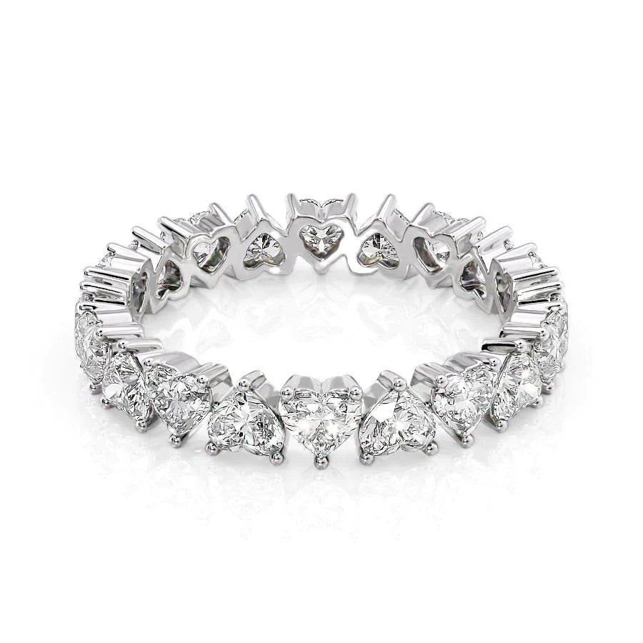 2.5ct Petronela Heart Cut Moissanite Ring - Silver