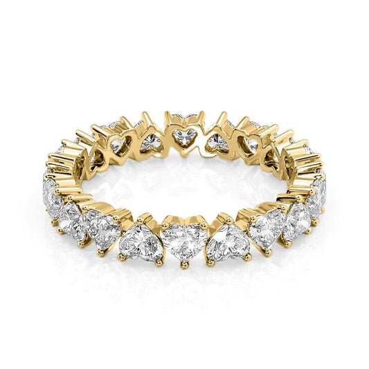 2.5ct Petronela Heart Cut Moissanite Ring - Gold