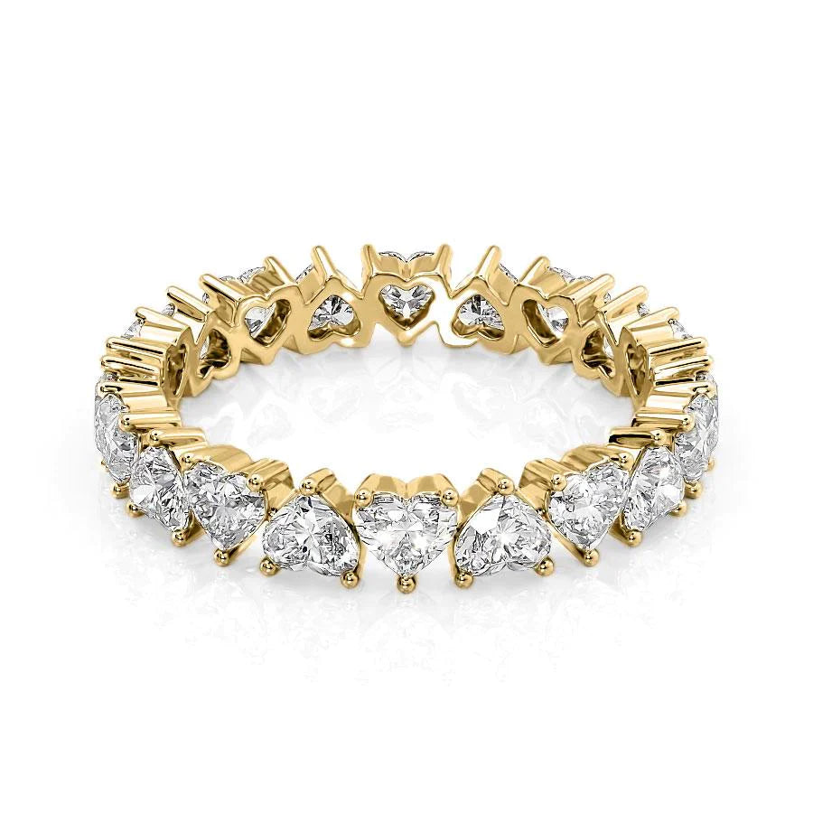2.5ct Petronela Heart Cut Moissanite Ring - Gold