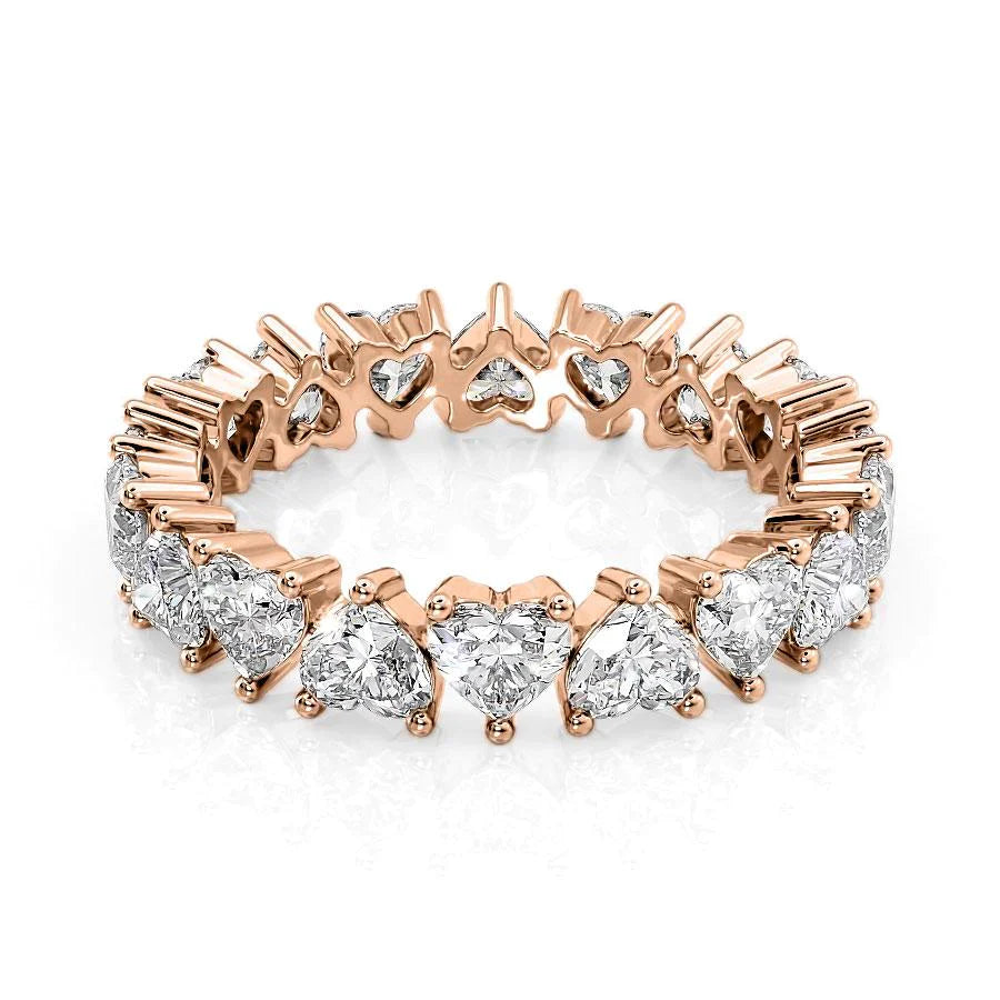 3ct Raphaela Heart Cut Moissanite Ring - Rose Gold
