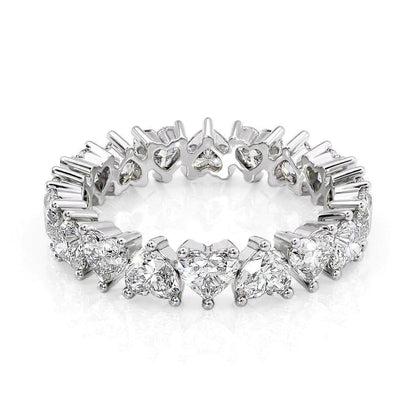 3ct Raphaela Heart Cut Moissanite Ring - Silver