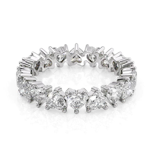3ct Raphaela Heart Cut Moissanite Ring - Silver