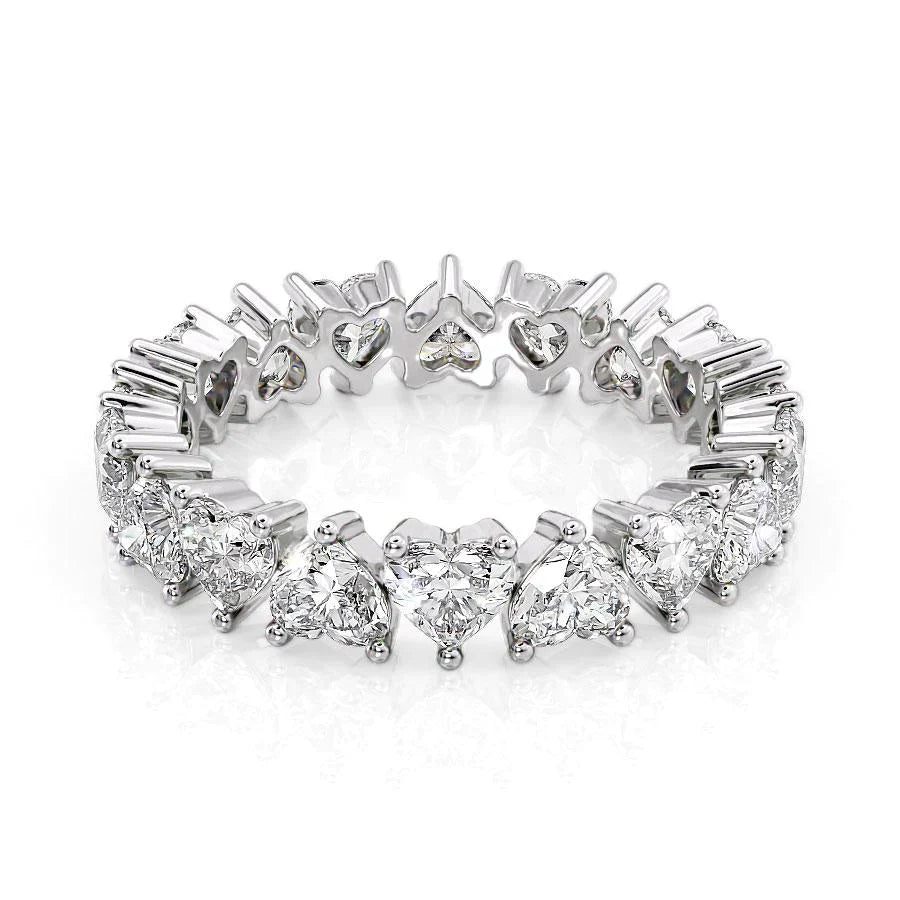 3ct Raphaela Heart Cut Moissanite Ring - Silver