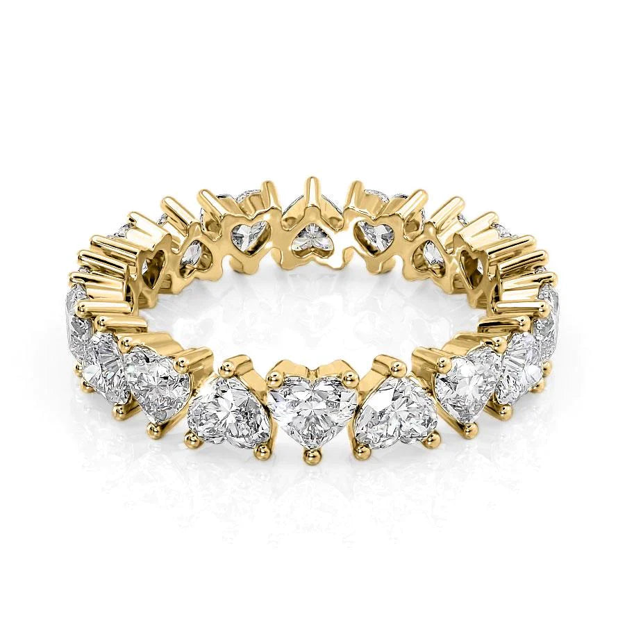 3ct Raphaela Heart Cut Moissanite Ring - Gold