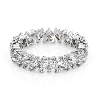 4ct Amada Heart Cut Moissanite Ring - Silver