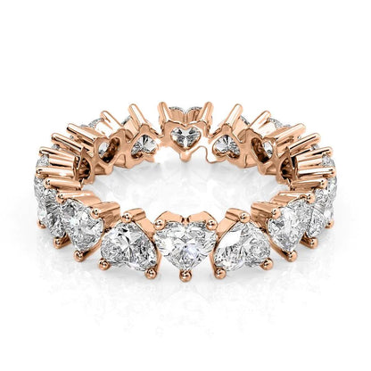 4.5ct Sylviana Heart Cut Moissanite Ring - Rose Gold