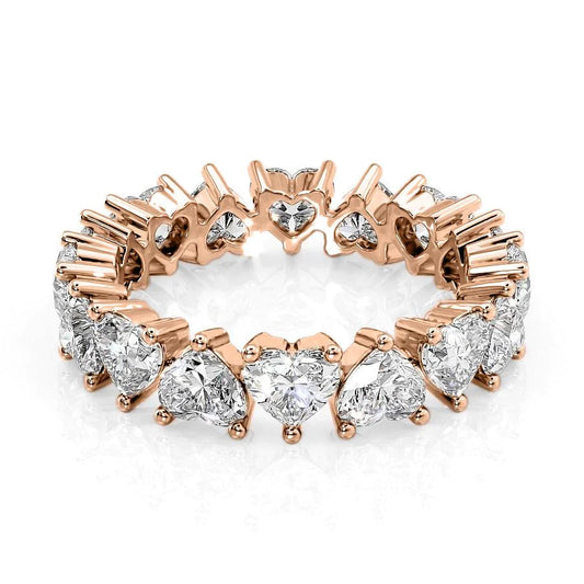 4.5ct Sylviana Heart Cut Moissanite Ring - Rose Gold