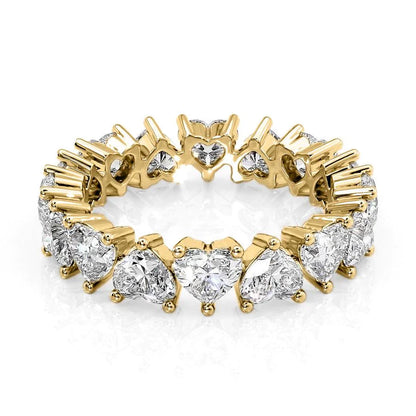 4.5ct Sylviana Heart Cut Moissanite Ring - Gold