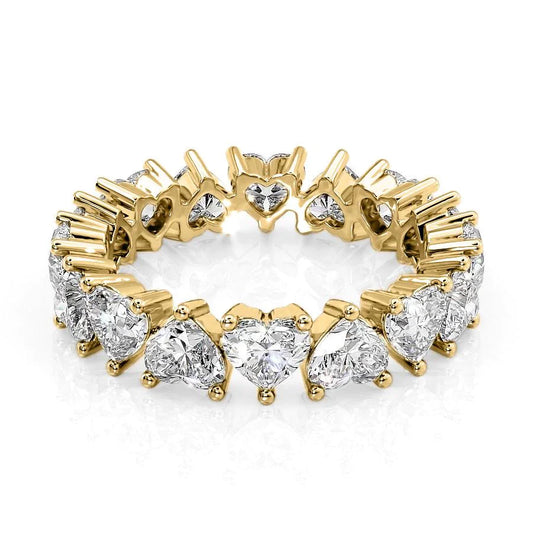 4.5ct Sylviana Heart Cut Moissanite Ring - Gold