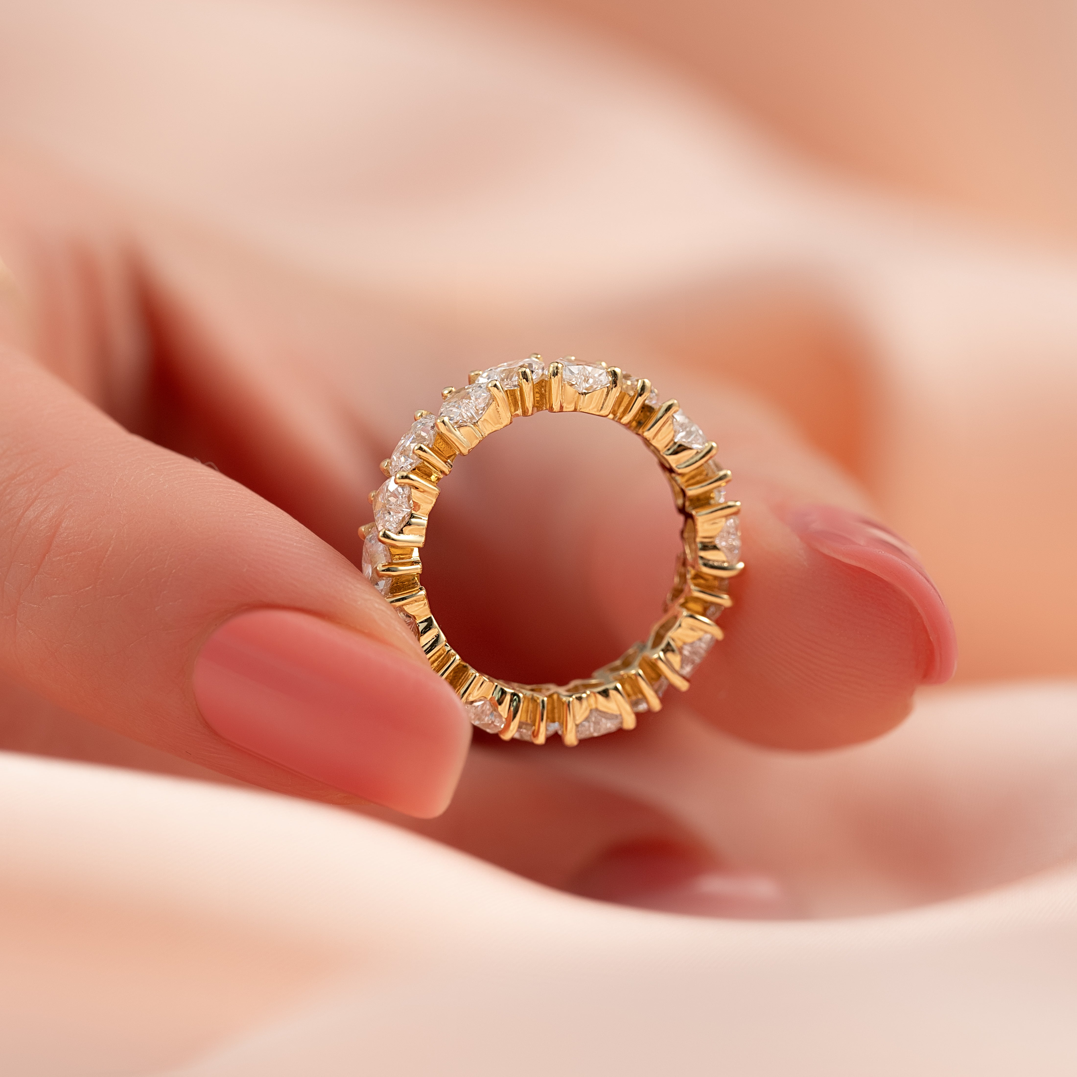 4ct Amada Heart Cut Moissanite Ring - Gold