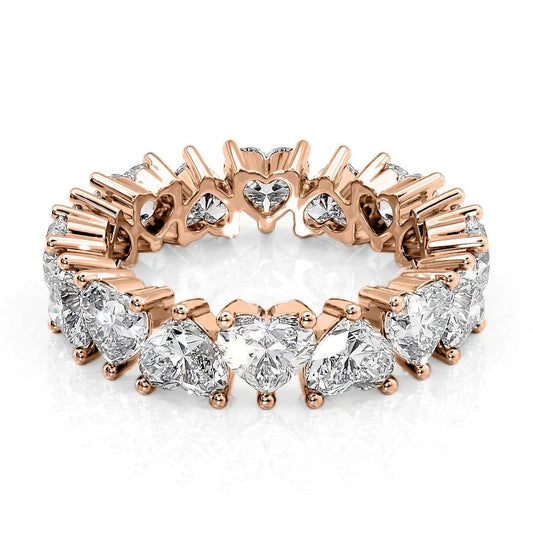 5.5ct Pavena Heart Cut Moissanite Ring - Rose Gold