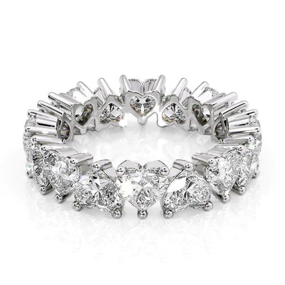 5.5ct Pavena Heart Cut Moissanite Ring - Silver
