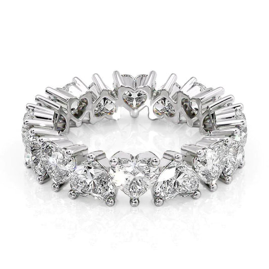 5.5ct Pavena Heart Cut Moissanite Ring - Silver