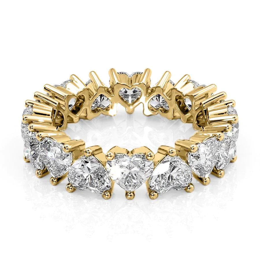 5.5ct Pavena Heart Cut Moissanite Ring - Gold