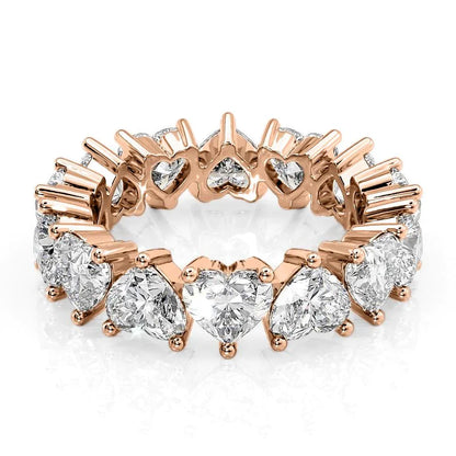 6.5ct Anwen Heart Cut Moissanite Ring - Rose Gold