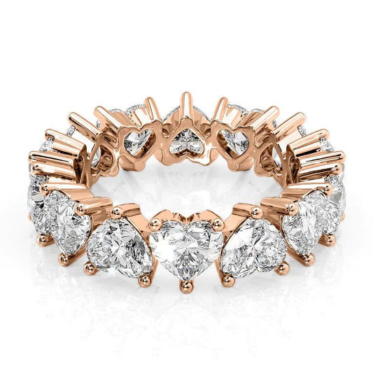 6.5ct Anwen Heart Cut Moissanite Ring - Rose Gold