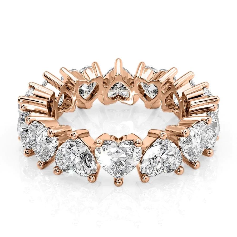 6.5ct Anwen Heart Cut Moissanite Ring - Rose Gold