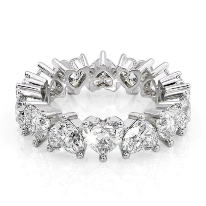 6.5ct Anwen Heart Cut Moissanite Ring - Silver