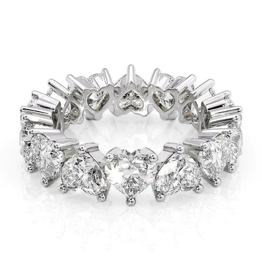 6.5ct Anwen Heart Cut Moissanite Ring - Silver