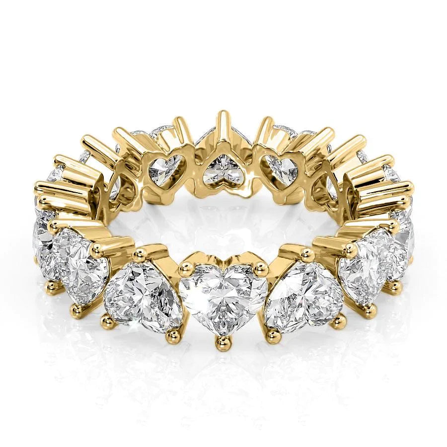 6.5ct Anwen Heart Cut Moissanite Ring - Gold