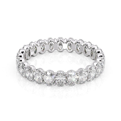 2ct Arlia Oval Cut Moissanite Ring - Silver