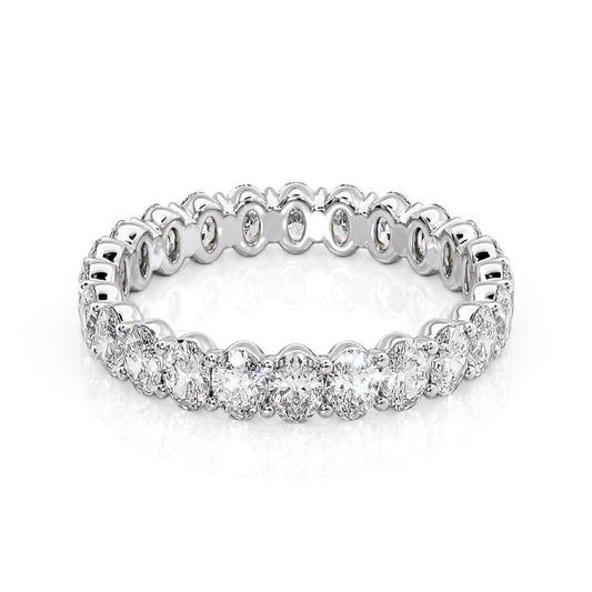 2ct Arlia Oval Cut Moissanite Ring - Silver