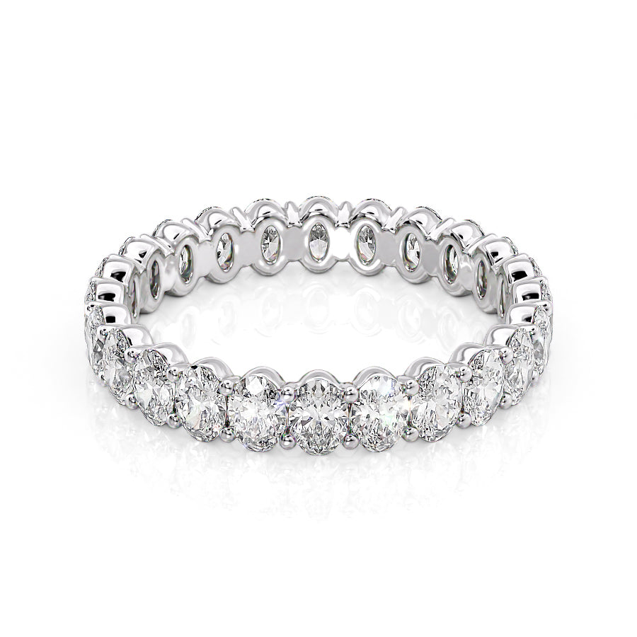2ct Arlia Oval Cut Moissanite Ring - Silver