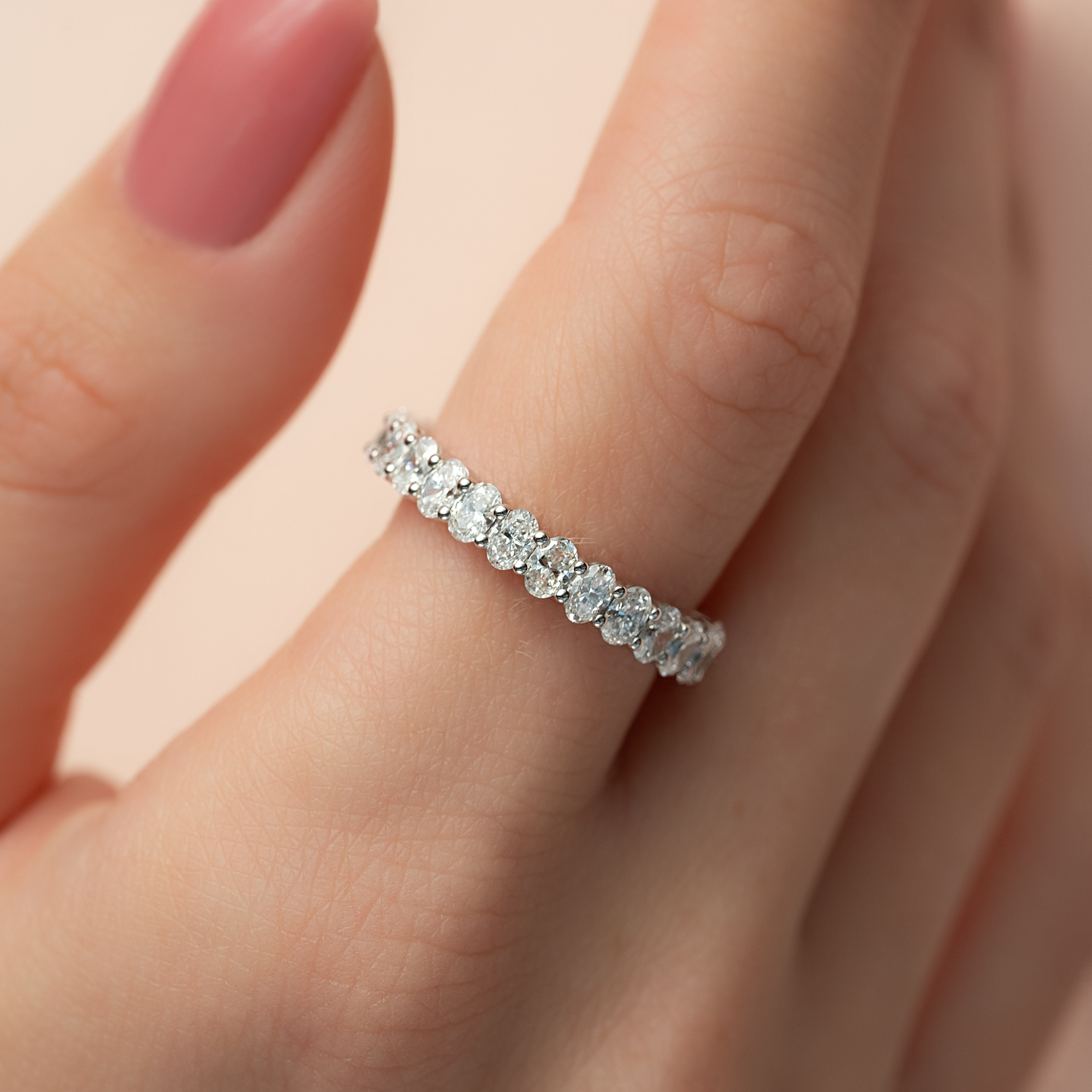 2ct Arlia Oval Cut Moissanite Ring - Silver