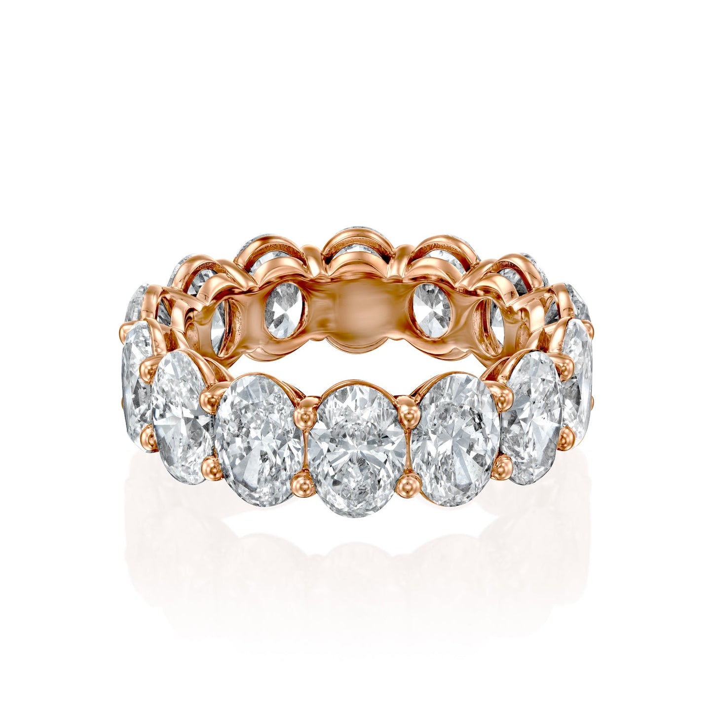 7ct Surena Oval Cut Moissanite Ring - Rose Gold