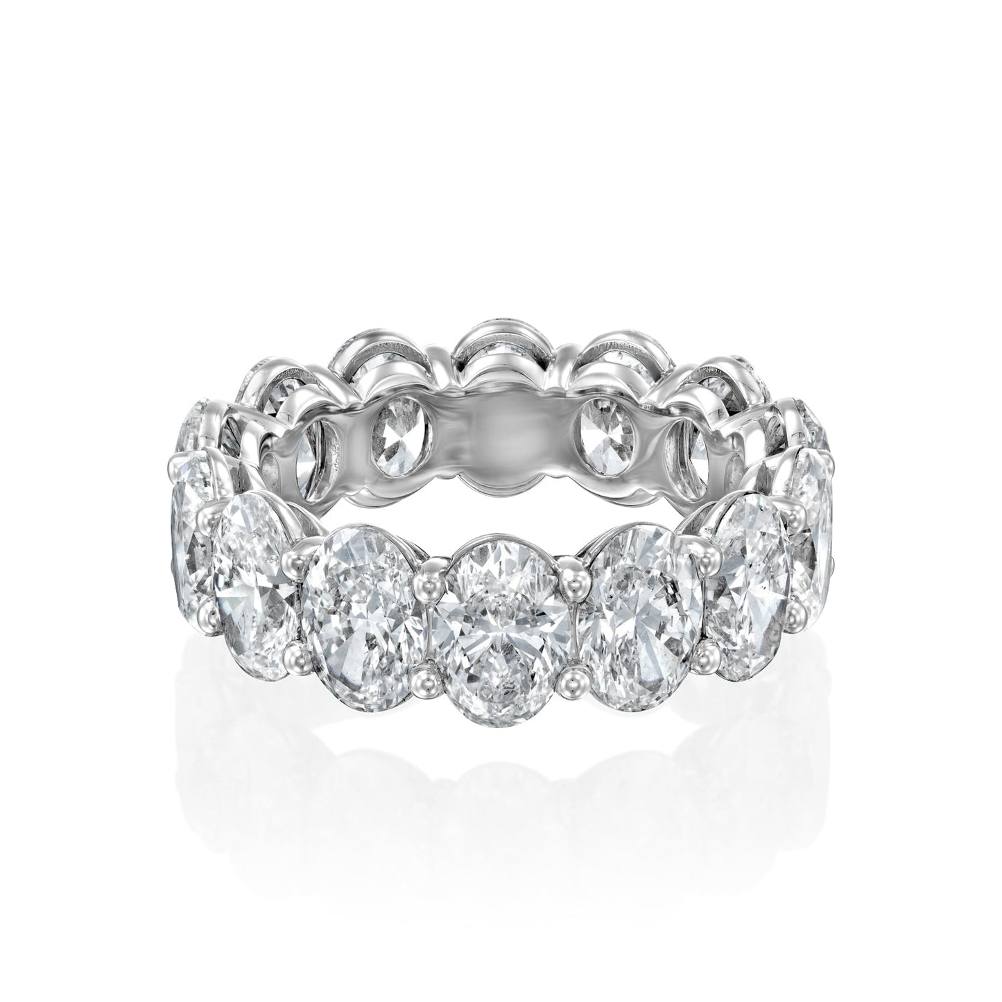 7ct Surena Oval Cut Moissanite Ring - Silver