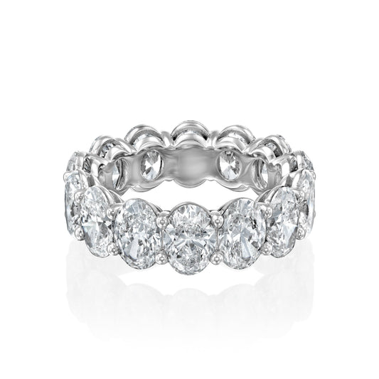 7ct Surena Oval Cut Moissanite Ring - Silver