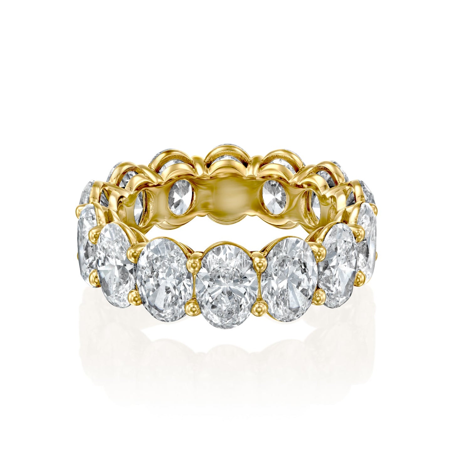 7ct Surena Oval Cut Moissanite Ring - Gold