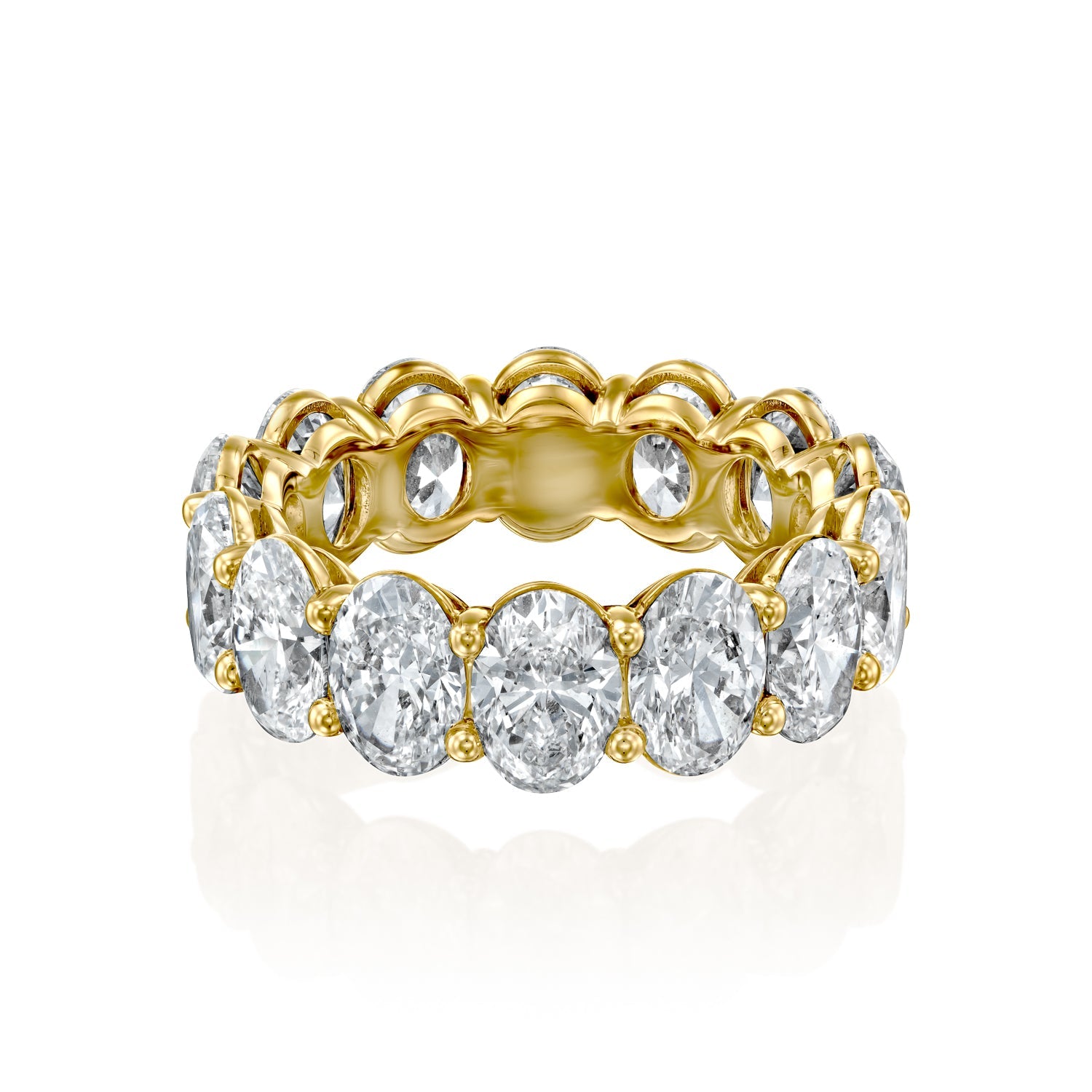 7ct Surena Oval Cut Moissanite Ring - Gold