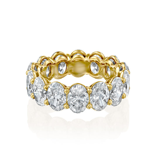 7ct Surena Oval Cut Moissanite Ring - Gold