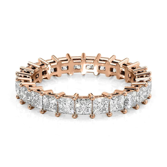 2.5ct Heroina Princess Cut Moissanite Ring - Rose Gold