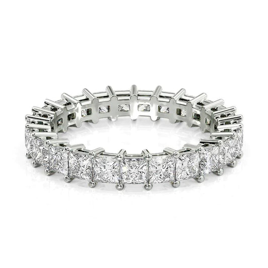 2.5ct Heroina Princess Cut Moissanite Ring - Silver