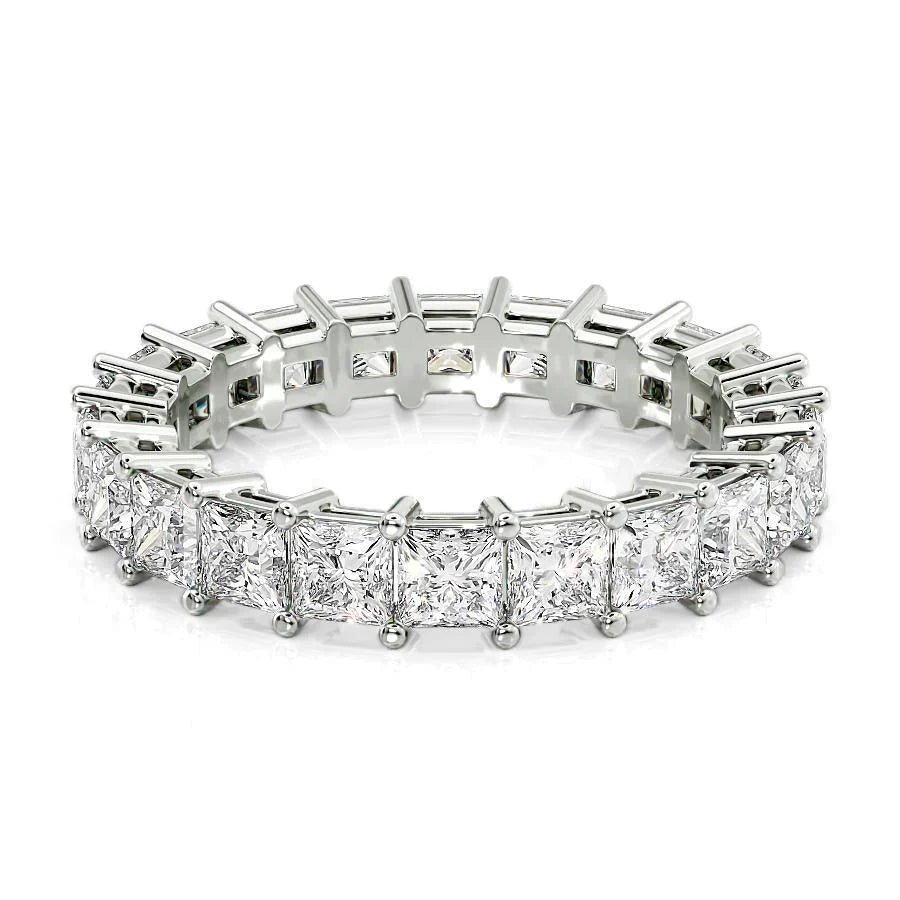 3.5ct Virginie Princess Cut Moissanite Ring - Silver